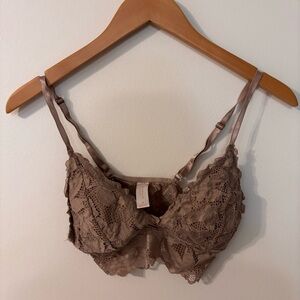 Danskin Lace Bralette in Taupe Size M GUC